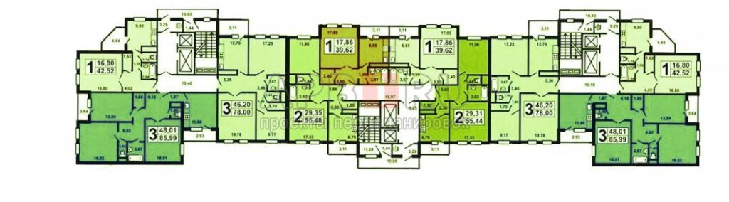 Планировка этажа дома ГМС-2001