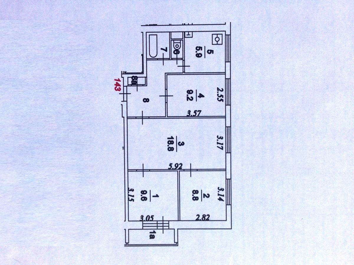 II-49 планировка четырехкомнатной квартиры с размерами