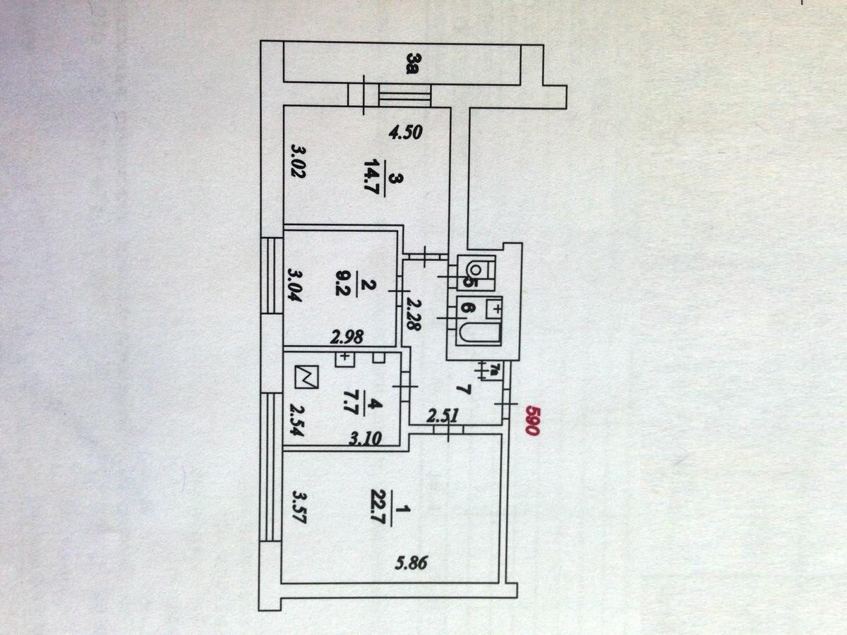 II-68 планировка с размерами трехкомнатной квартиры