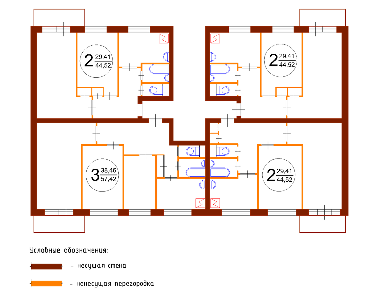План этажа серии 1-515