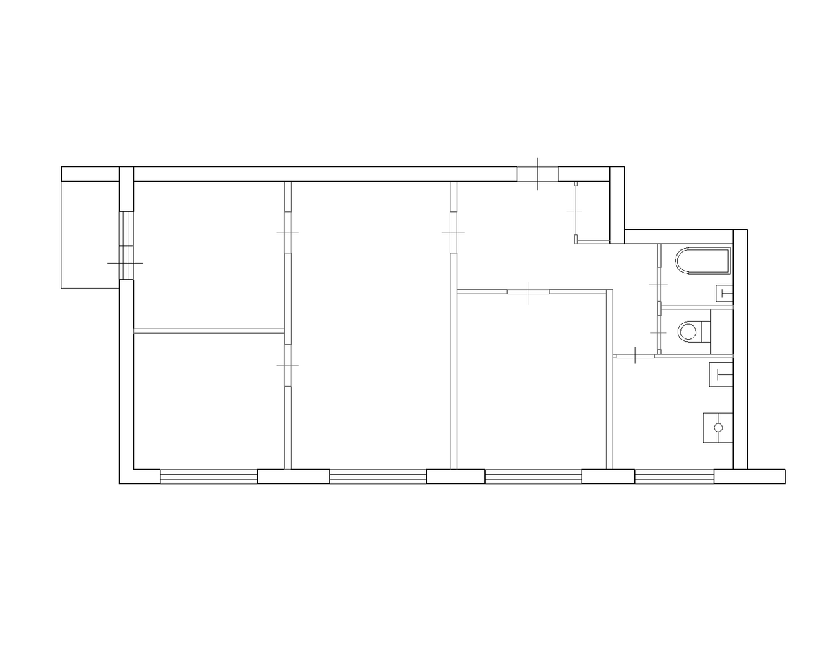 планировка четырехкомнатной квартиры II-49
