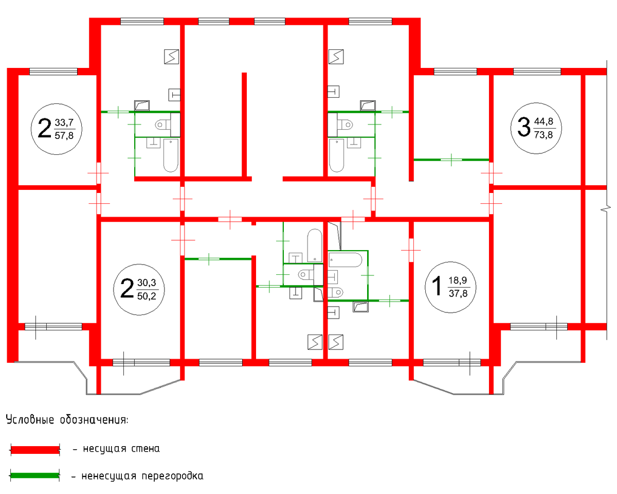 План этажа серии П44