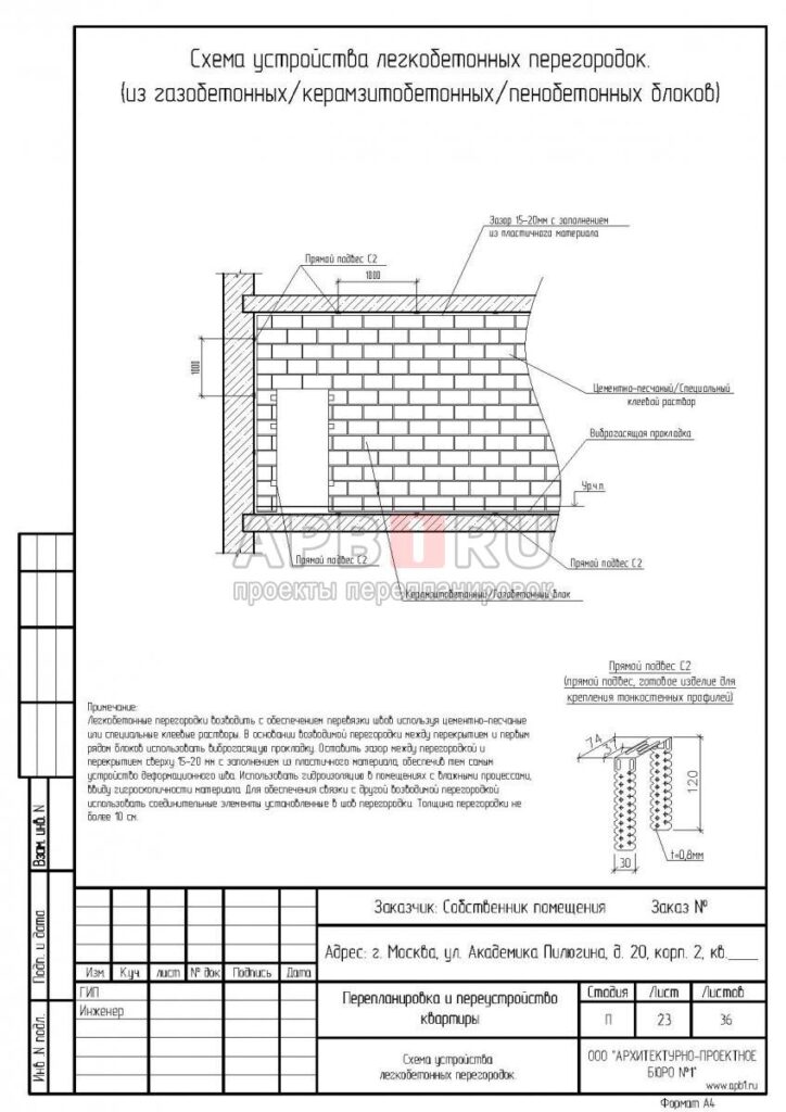 Проект перепланировки двухкомнатной квартиры в доме серии КМС-101, схема устройства перегородок