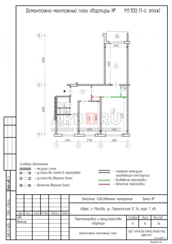 Проект перепланировки квартиры с проходной комнатой