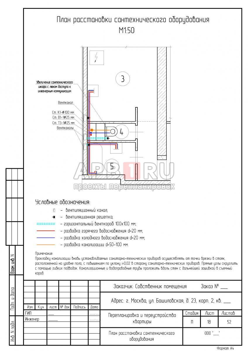 Проект перепланировки по присоединению балконов к квартире