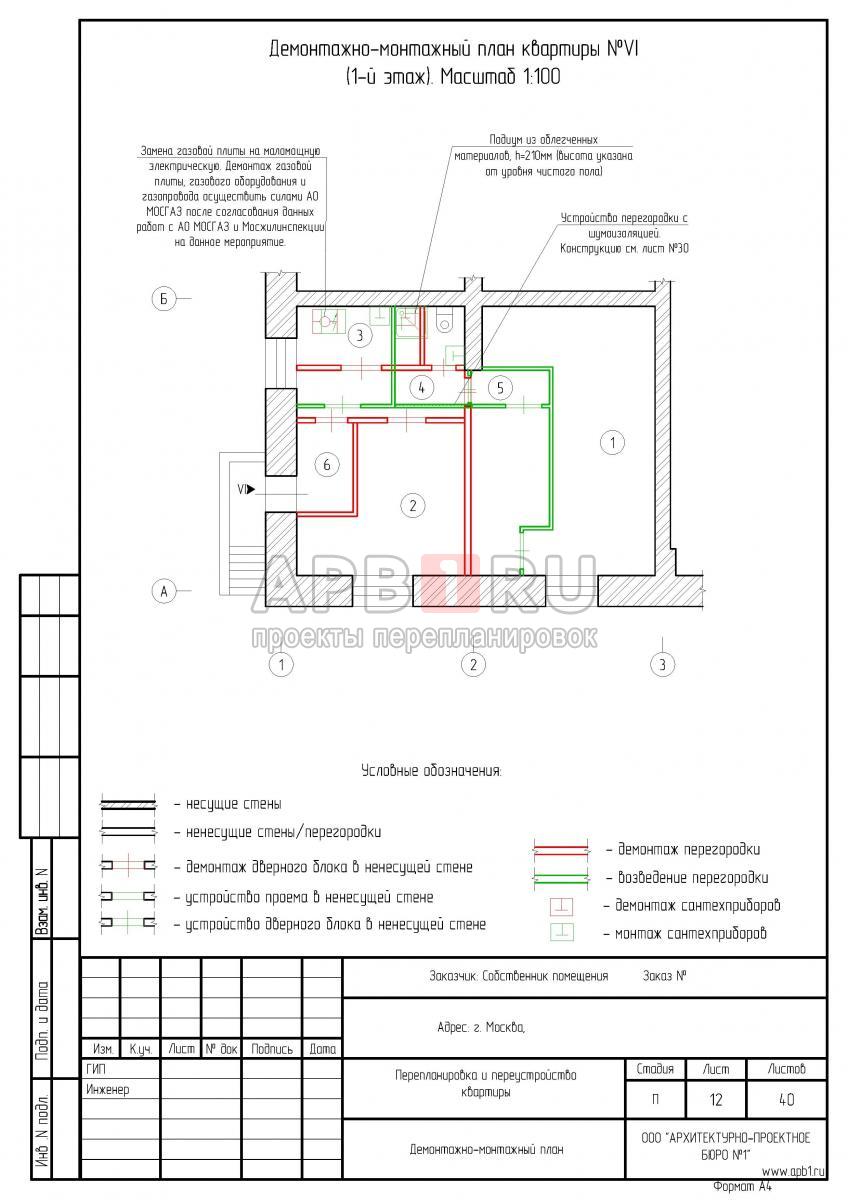 Проект перепланировки 2 комнатной хрущевки