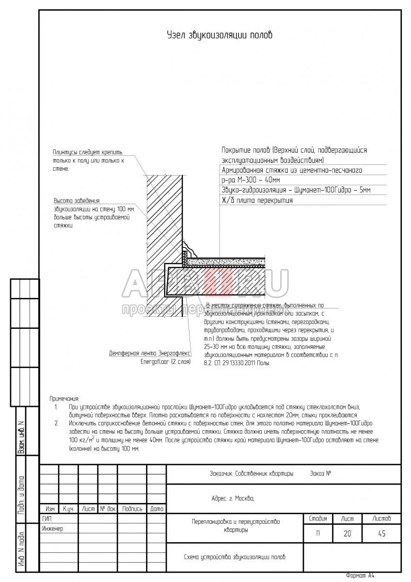 Проект перепланировки 3 комнатной квартиры в Башне Вулыха