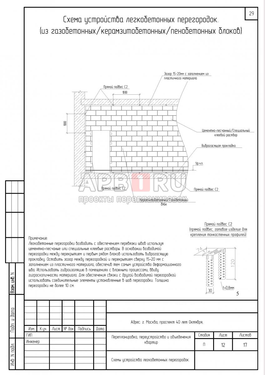 Проект перепланировки, переустройства и объединения квартир в ЖК Люблинский